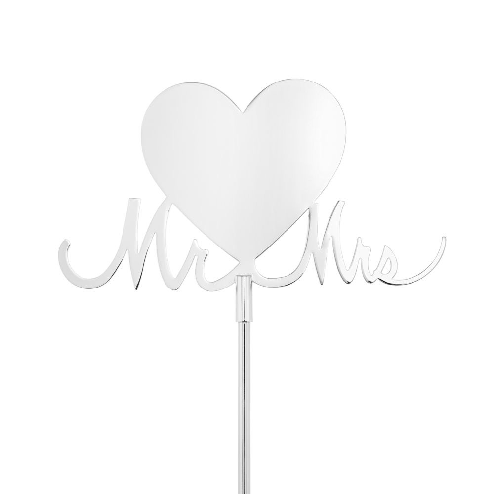 Things Remembered Mr & Mrs Silver Cake Topper